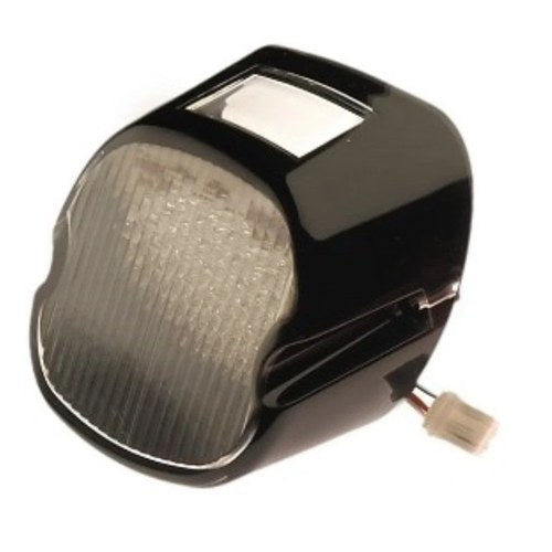Black & Clear Laydown Taillight Tail Light LED for Harley Sportster Softail Dyna