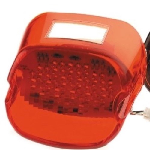 Red LED Laydown Taillight Top Tag for Harley Sportster Dyna Softail Road King