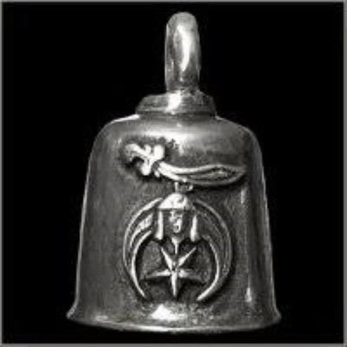 Pewter Motorcycle Gremlin Bell Shriner Sword Star Logo Made in the Usa