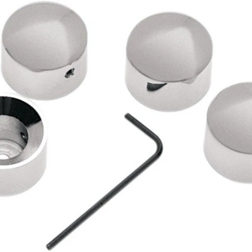 Drag Specialties 1902-0409 Chrome Head Bolt Covers for Evo Twin Cam & Sportster