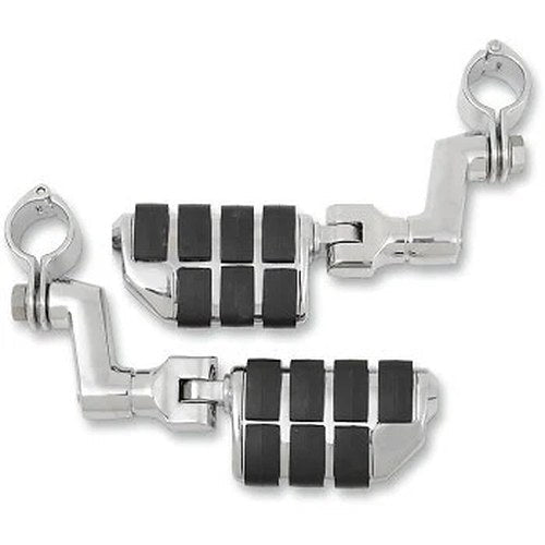 Kuryakyn 7993 Chrome Offset Highway Pegs for 1-1/4" Tube Includes Dually Pegs