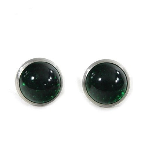 V-Twin 37-8893 Green Glass License Plate Frame Reflectors - Sold in Pairs