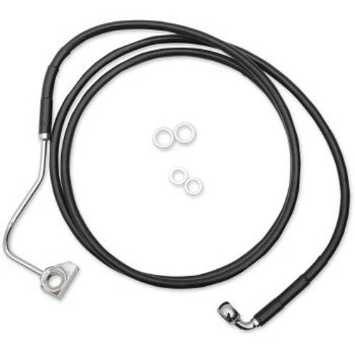 Drag Specialties 1741-4508 Extended Length Black Vinyl Brake Line Kit +8"