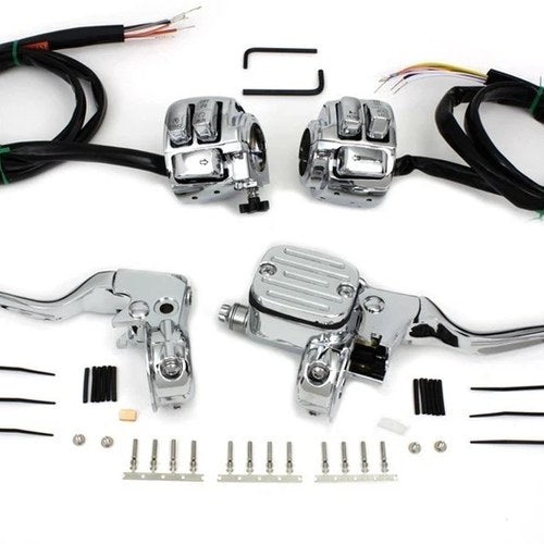 V-Twin 22-0823 Chrome Handlebar Control Kit