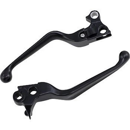 Drag Specialties 0610-0128 Black Wide Blade Pair of Levers for Harley 96-17
