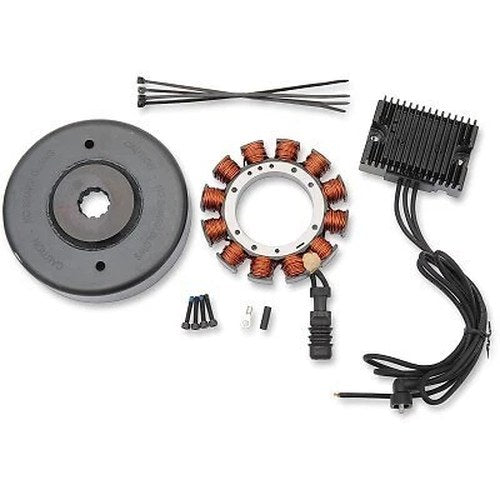 Drag Specialties Heavy Duty 32-Amp Charging Kit for Harley w/Black Regulator