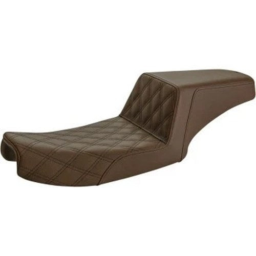 Saddlemen Brown Step Up Seat Front Lattice Stitch for Fxd Dyna 91-95