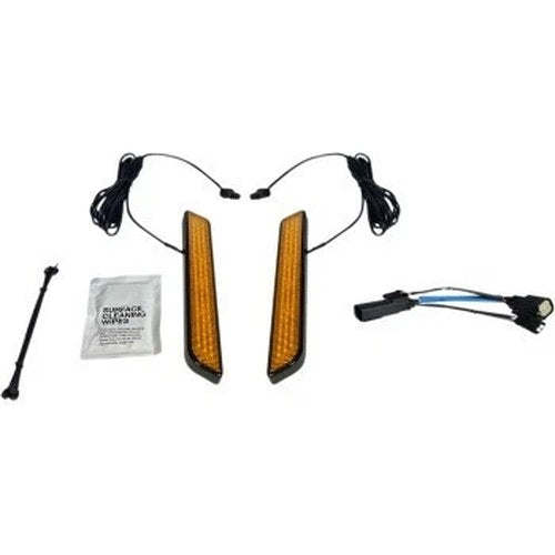 Custom Dynamics CD-FORK-SS6-AB Amber / Black LED Front Fork Lights
