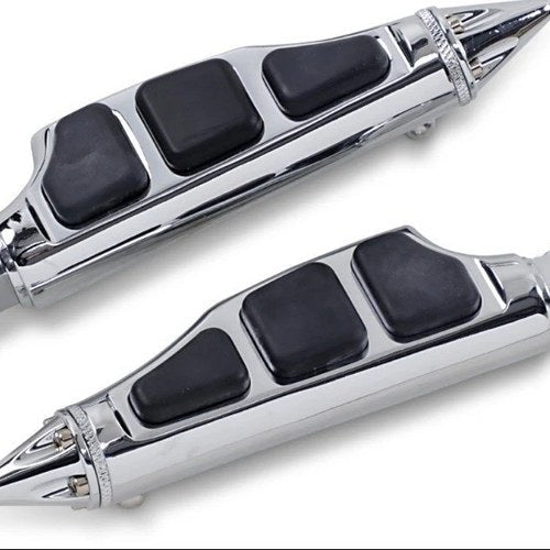 Kuryakyn 4475 Chrome Stiletto Foot Peg Set with Male Mount for Harley