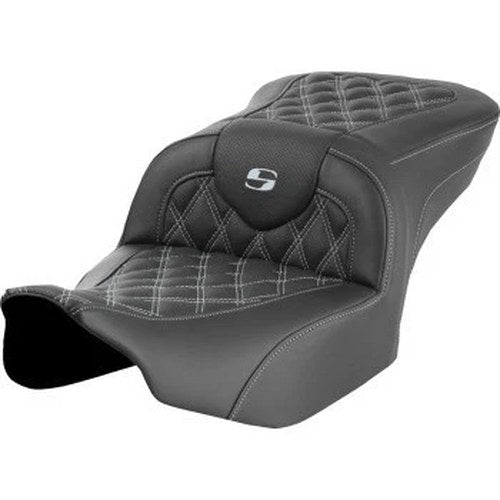 Saddlemen 823-07-18205 RoadSofa Seat Silver Lattice Stitch for 23-25 FLHTR/FLHX