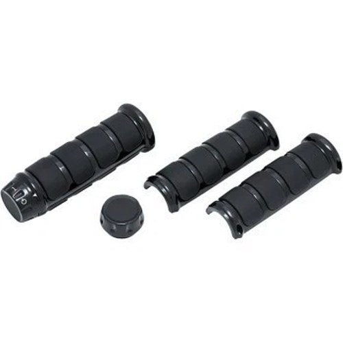 Kuryakyn 6781 Black Iso Hand Grips for Harley with Heated Hand Grips