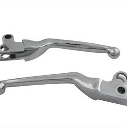 V-Twin 26-1973 Chrome Wide Lever Set for Big Twin & Sportster 82-95