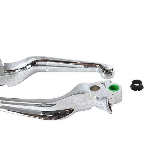 V-Twin 26-0781 Chrome Slotted Levers for 08-14 Softail & Dyna