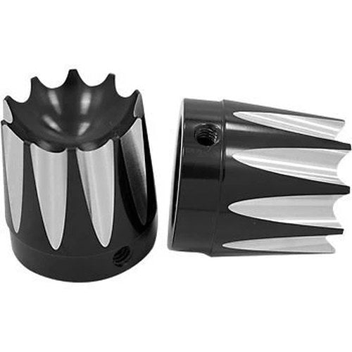 Avon Grips AXL-EX-ANO Black 1" Excalibur Front Axle Nut Covers for 08-20 Touring