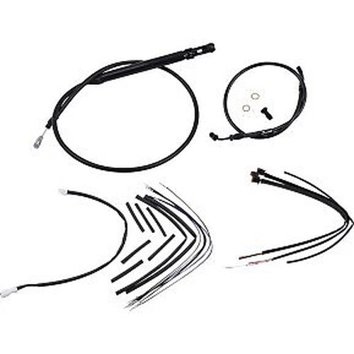 Burly Brand B30-1253 Jail Bar Cable Kit- 14" Handlebars - Black Vinyl