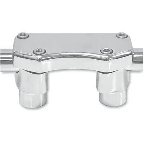 Drag Specialties Chrome 1-1/2" Risers with Top Clamp for 1" Clamping Area
