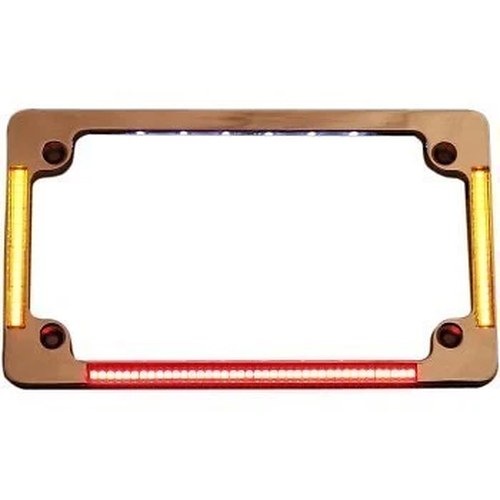 Custom Dynamics Chrome LED All-in-One Flat License Plate Frame