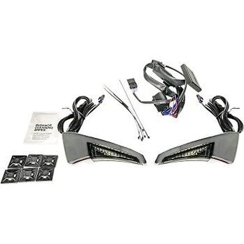 Custom Dynamics Chrome Smoke Sequential Tour Pak Seat Back Rest LED Lights 14-22