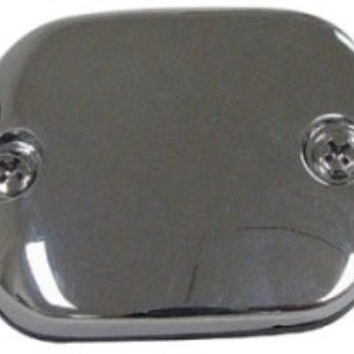V-Factor 45460 Chrome Smooth Front Brake Master Cylinder Lid Cover for Harley