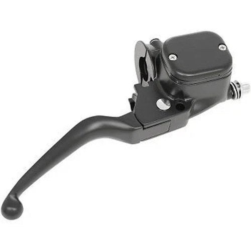 Drag Specialties Black Front Brake Master Cylinder Assembly 9/16" Single Disc