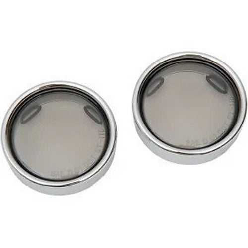 Drag Specialties 2020-0547 Smoke Lens Deuce Style Deep-Dish Chrome Bezels