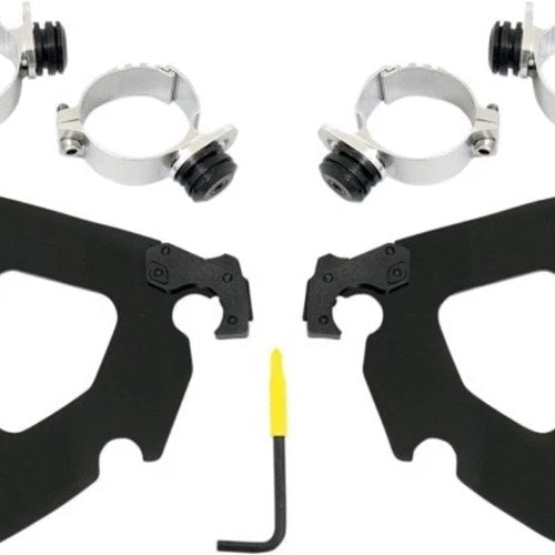 Memphis Shades MEB1993 Black Gauntlet Fairing Hardware Kit for Street Bob & Fxd