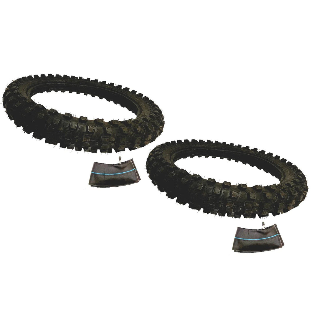 2) 70/100-19 Inch Pit Bike Tire + Tube For Honda Crf XR Mini Moto Kawasaki Klx