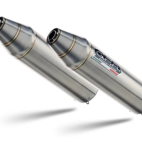 Gpr Exhaust Aprilia Dorsoduro 750 2008-2016 Pair Racing Slip-On Deeptone Inox