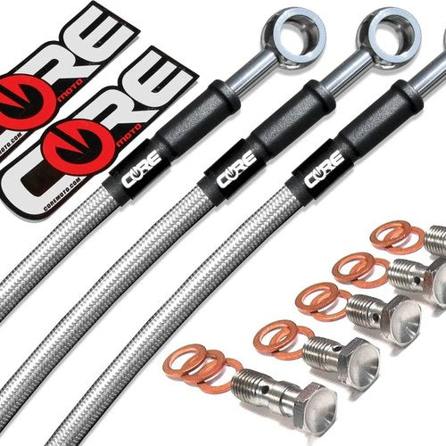 Hayabusa Brake Lines (ABS Only) 2022-2024 (5 lines) Suzuki Front Rear Natural