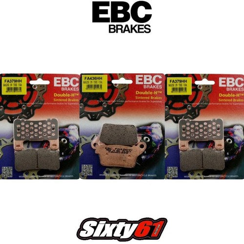 Kawasaki ZX6R Brake Pads 2013-2025 Ebc Front and Rear Sintered FA379HH FA436HH
