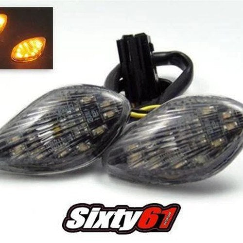 Honda CBR1000RR Flush Mount LED Turn Signal Lights 2004-2021 Block Off Smoke