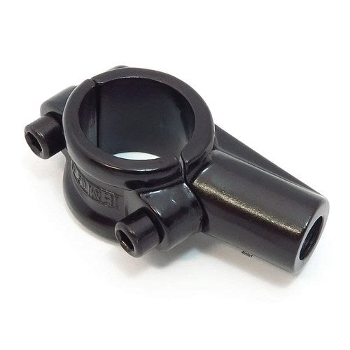 Universal Black Aluminum Motorcycle Mirror Mount Clamp - 10mm - Emgo 20-28120