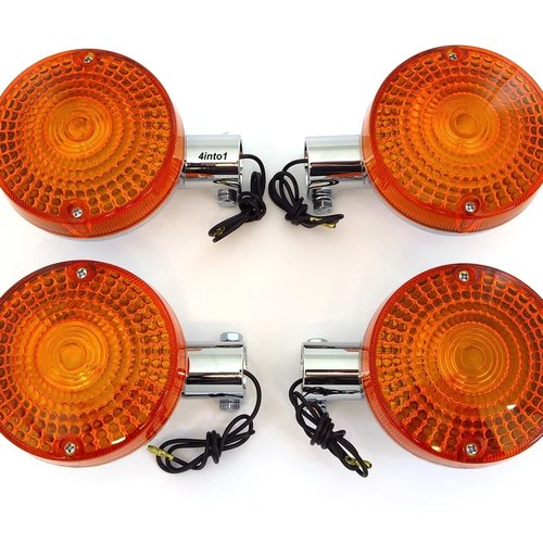 Set of 4 Reproduction Turn Signals - Single Filament - Honda CB400/500/550/650
