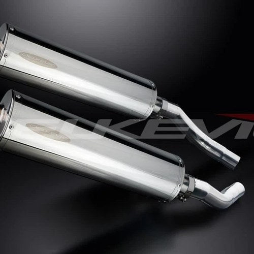 Delkevic 18" Stainless Oval Mufflers - Honda ST1300 2003-2015 Exhaust