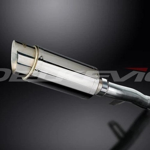 Delkevic Mini 8" Stainless Steel Round Muffler Slip On - Honda CB1100A 2013-2014