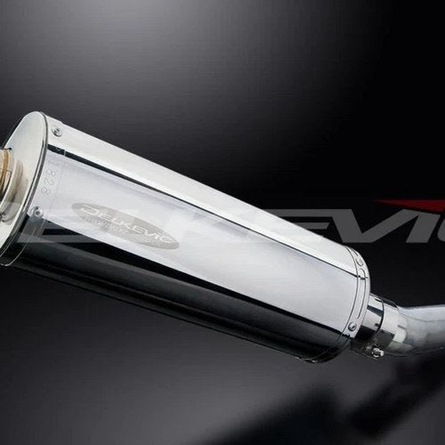 Delkevic 14” Stainless Steel Oval Muffler Slip On - Honda CBR600 F3 1995-1996