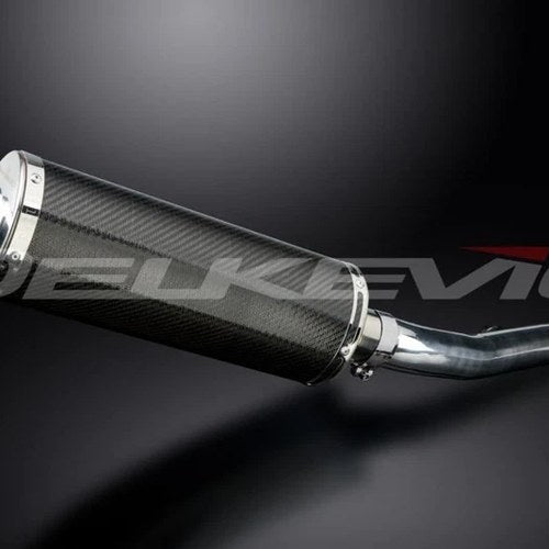 Delkevic 14" Carbon Fiber Oval Muffler Slip On - Honda CBR600 F4i 2001-2006