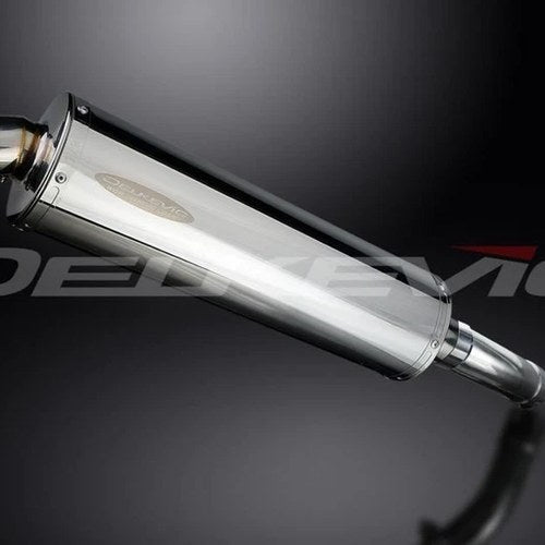 Delkevic 18" Stainless Steel Oval Muffler - Yamaha Fazer 8 FZ8 2010-2015 Exhaust