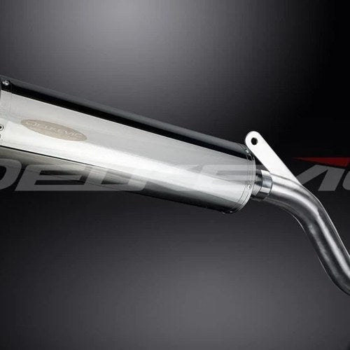 Delkevic 18" Stainless Steel Oval Muffler - Yamaha XT600E 1995-2005 Exhaust