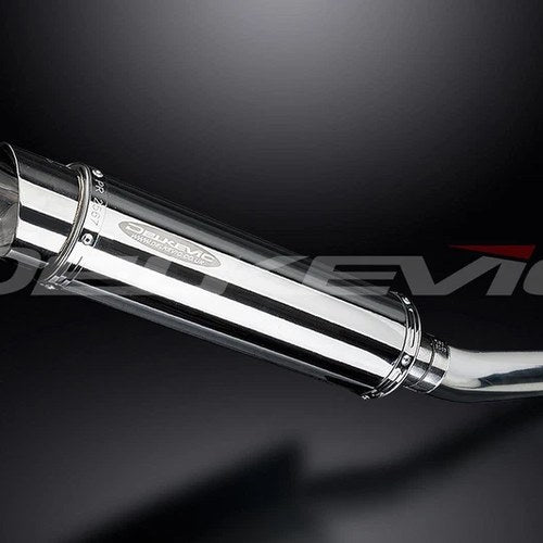 Delkevic 14" Stainless Round Muffler - Aprilia Rsv Mille 1000 - 98-03 Exhaust