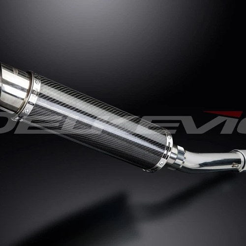 Delkevic 14" Carbon Fiber Round Muffler Aprilia Tuono Factory 1000 03-04 Exhaust