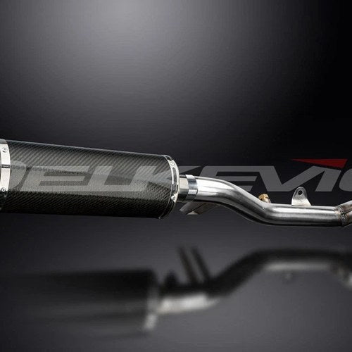 Delkevic 14" Carbon Fiber Oval Muffler - Honda NT700V Deauville - 06-15 Exhaust
