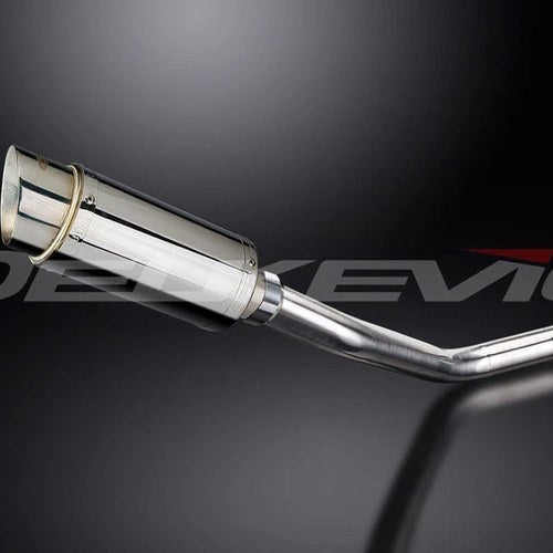 Delkevic 8" Stainless Steel Round Muffler - Suzuki GSX-R750 - 2006-2007 Exhaust