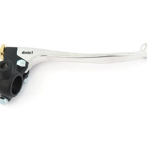 Kawasaki Drum Brake Lever Assembly w/ Mirror Mounts - Black & Chrome - 7/8"
