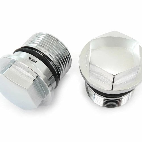 Set of 2 Chrome Fork Tube Bolts - 35mm - 90123-300-000 - CR/MT/XL250 XL350 CB450