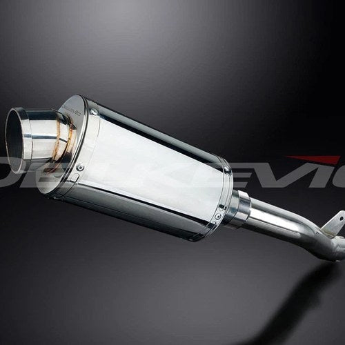 Delkevic 9" Stainless Steel Oval Muffler - Suzuki GSX-R1000K3-K4 - 03-04 Exhaust