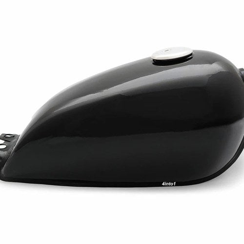 The Pacifica Bobber Gas Tank - Black - Cafe Racer Motorcycle Fuel Retro Classic
