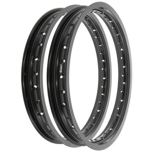 Rising Sun Black Aluminum Rim Set - Honda CL360 CL360K Scrambler - 1974 1975