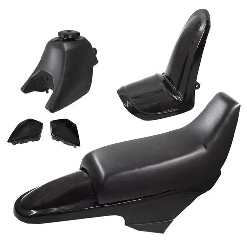 New Plastic Fender Body Seat Gas Tank Kit for Yamaha PW50 PY50 Black