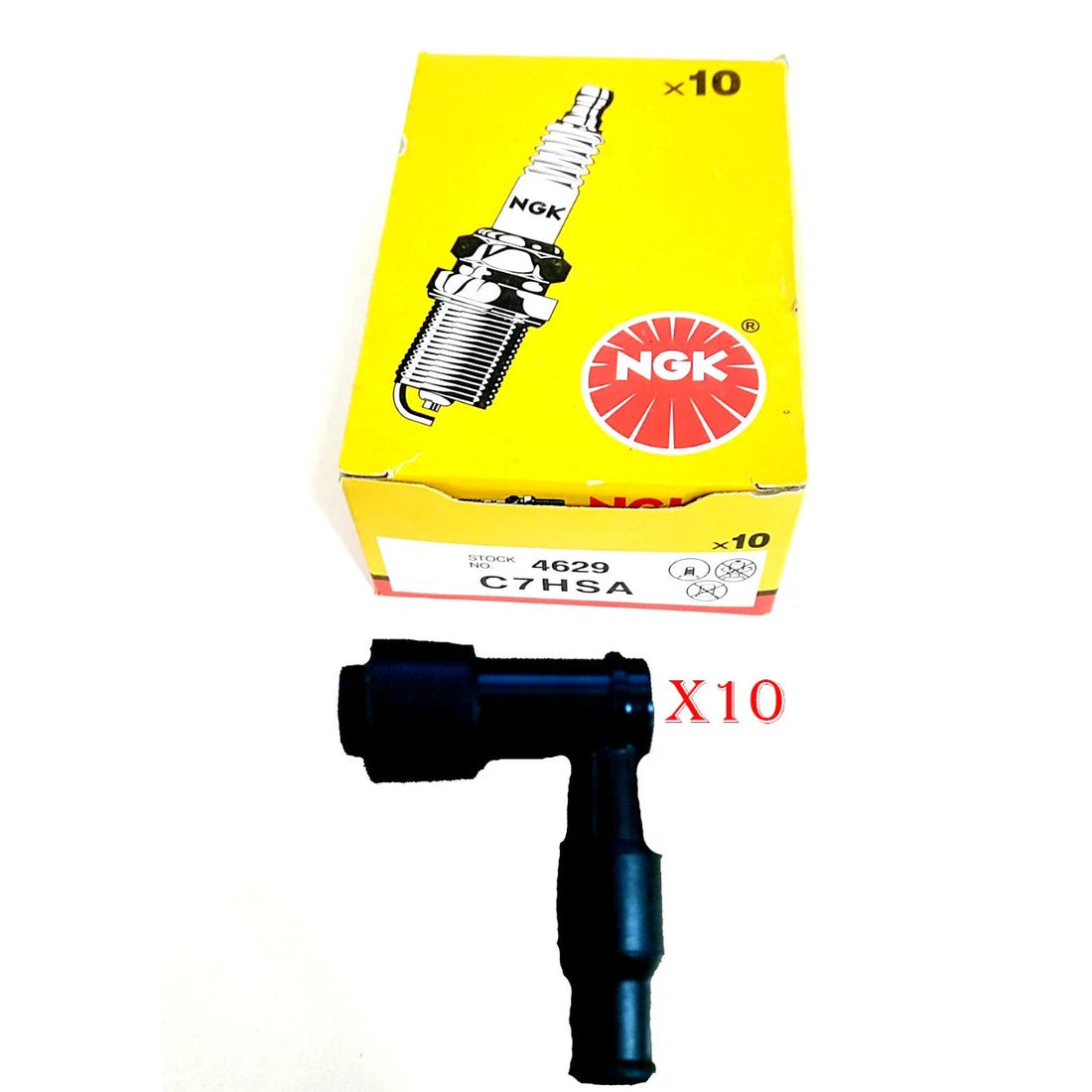 Shop Set OF 10 Spark Plug + Caps Yamaha TTR125 Bike Youth Sparkplug New C7HSA